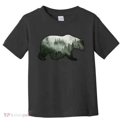 Bear Misty Forest Wilderness Toddler T-Shirt