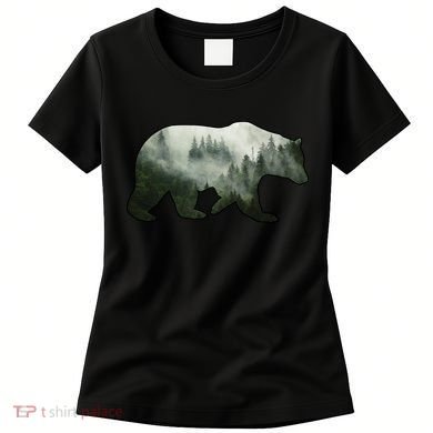 Bear Misty Forest Wilderness Women's T-Shirt