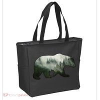 Bear Misty Forest Wilderness Tote Bag thumb 2