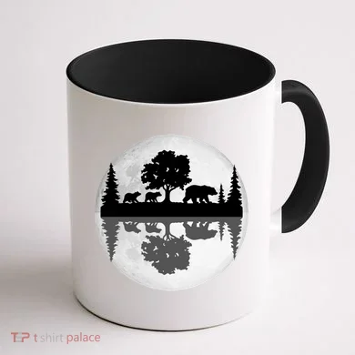 Bear Moon Wilderness Coffee Mug back