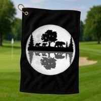 Bear Moon Wilderness Golf Towel thumb 1