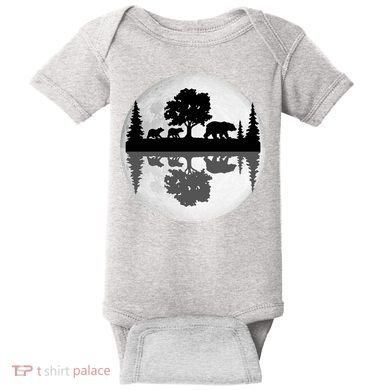 Bear Moon Wilderness Baby Bodysuit