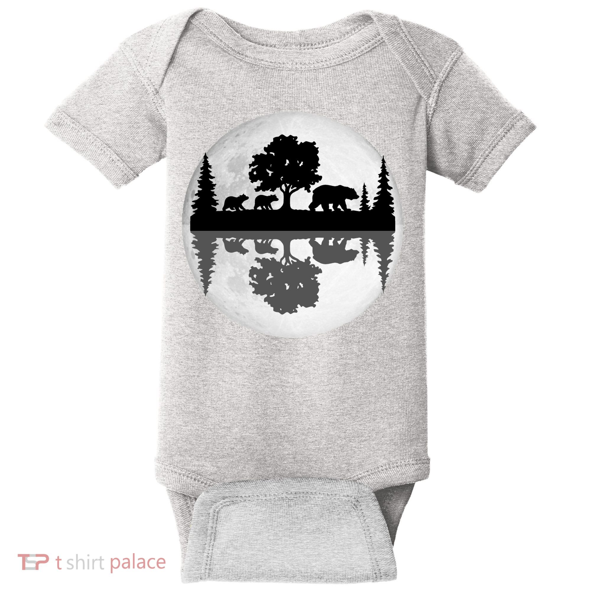 Bear Moon Wilderness Baby Bodysuit