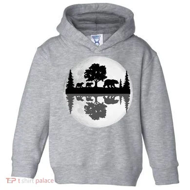 Bear Moon Wilderness Toddler Hoodie