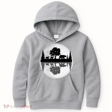 Bear Moon Wilderness Kids Hoodie