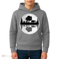 Bear Moon Wilderness Kids Hoodie thumb 4