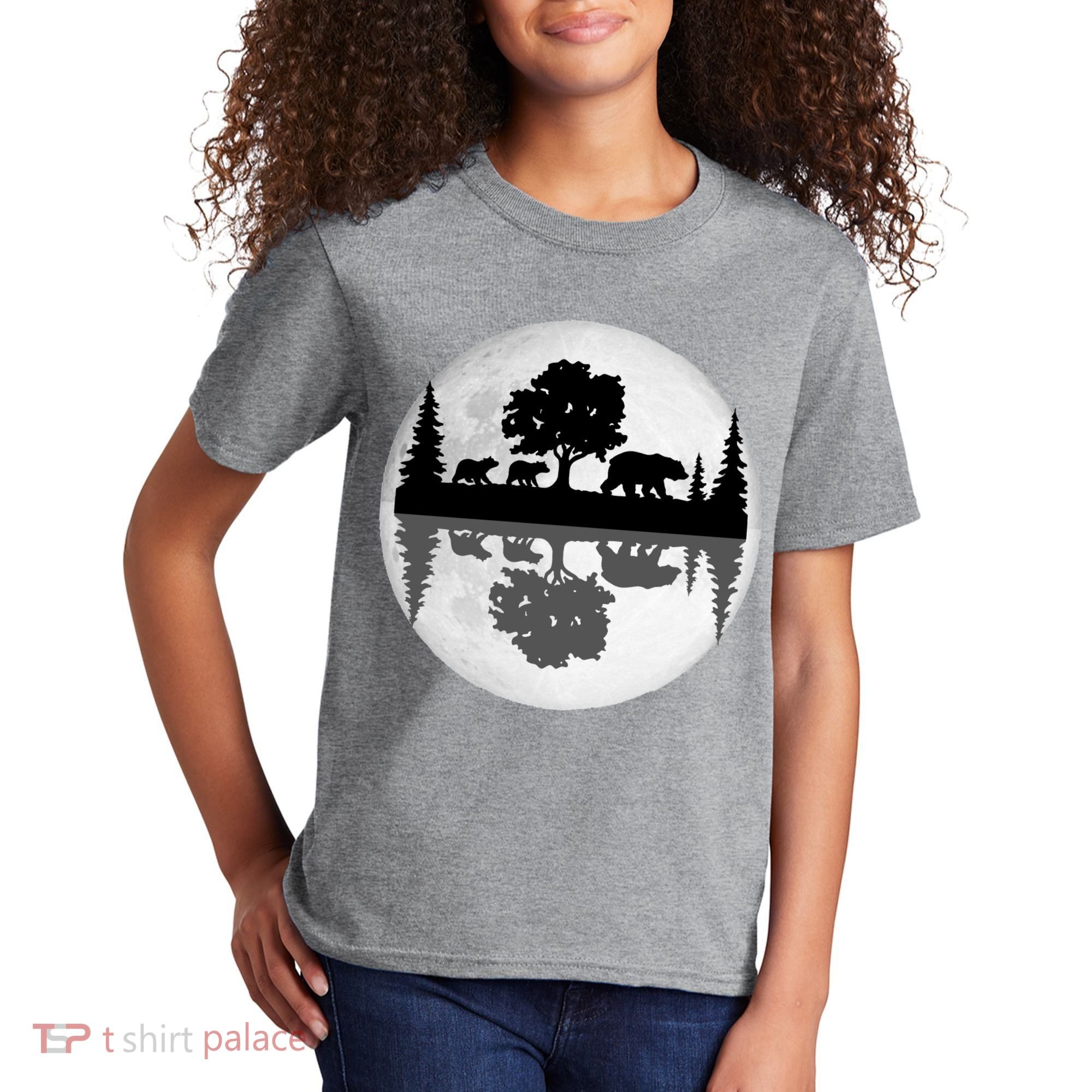 Bear Moon Wilderness Kids T-Shirt