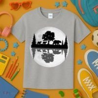 Bear Moon Wilderness Kids T-Shirt thumb 3