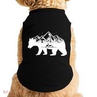 Bear Mountains With Deer Family Nature Fan Doggie Tank thumb 0