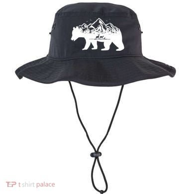 Bear Mountains With Deer Family Nature Fan Bucket Hat