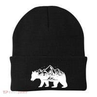 Bear Mountains With Deer Family Nature Fan Beanie thumb 0