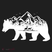 Bear Mountains With Deer Family Nature Fan Beanie thumb 2