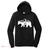 Bear Mountains With Deer Family Nature Fan Women's Hoodie thumb 0