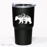 Bear Mountains With Deer Family Nature Fan Tumbler thumb 0