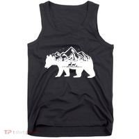 Bear Mountains With Deer Family Nature Fan Tank Top thumb 0