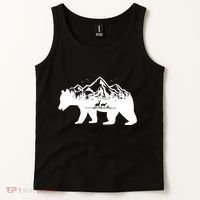 Bear Mountains With Deer Family Nature Fan Tank Top thumb 2