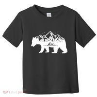 Bear Mountains With Deer Family Nature Fan Toddler T-Shirt thumb 0