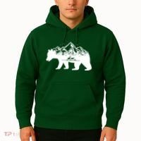 Bear Mountains With Deer Family Nature Fan Hoodie thumb 2