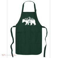 Bear Mountains With Deer Family Nature Fan Apron thumb 0