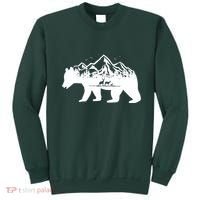 Bear Mountains With Deer Family Nature Fan Sweatshirt thumb 0