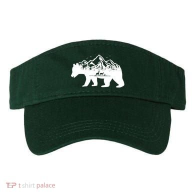 Bear Mountains With Deer Family Nature Fan Visor