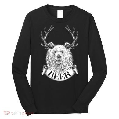 Bear Plus Deer Equals BEER  Long Sleeve Shirt