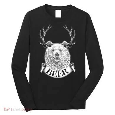 Bear Plus Deer Equals BEER Long Sleeve Shirt
