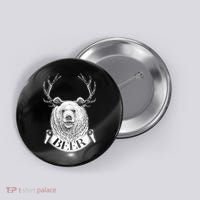 Bear Plus Deer Equals BEER  Button thumb 0