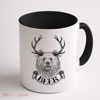 Bear Plus Deer Equals BEER  Coffee Mug thumb 1