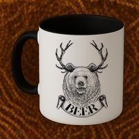 Bear Plus Deer Equals BEER  Coffee Mug thumb 2