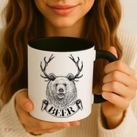 Bear Plus Deer Equals BEER  Coffee Mug thumb 3