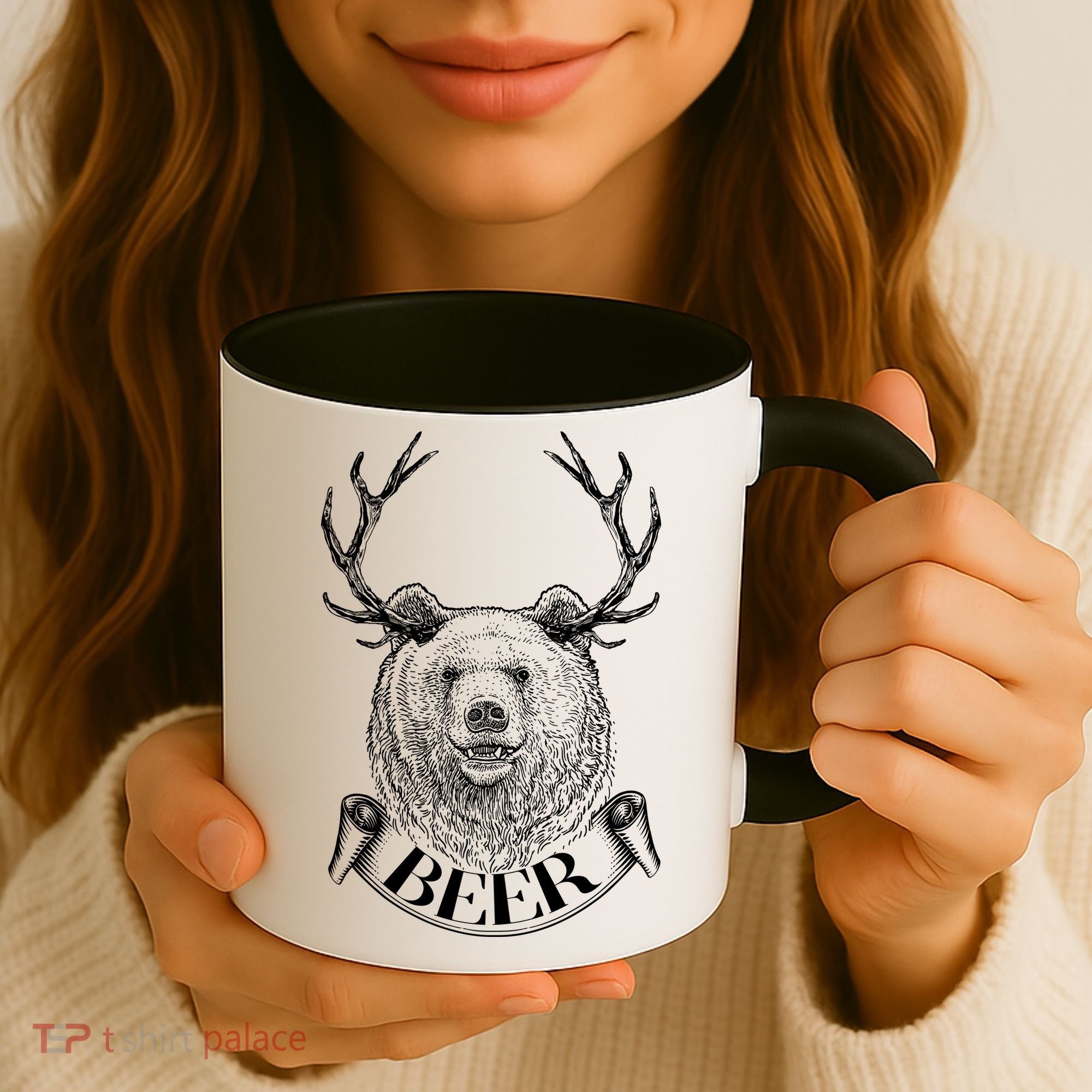 Bear Plus Deer Equals BEER  Coffee Mug