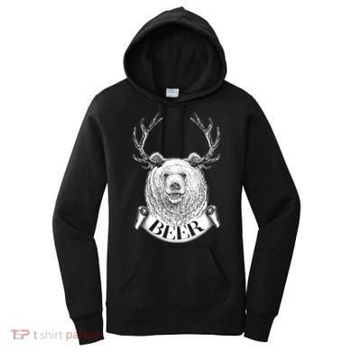Bear Plus Deer Equals BEER  Women's Hoodie