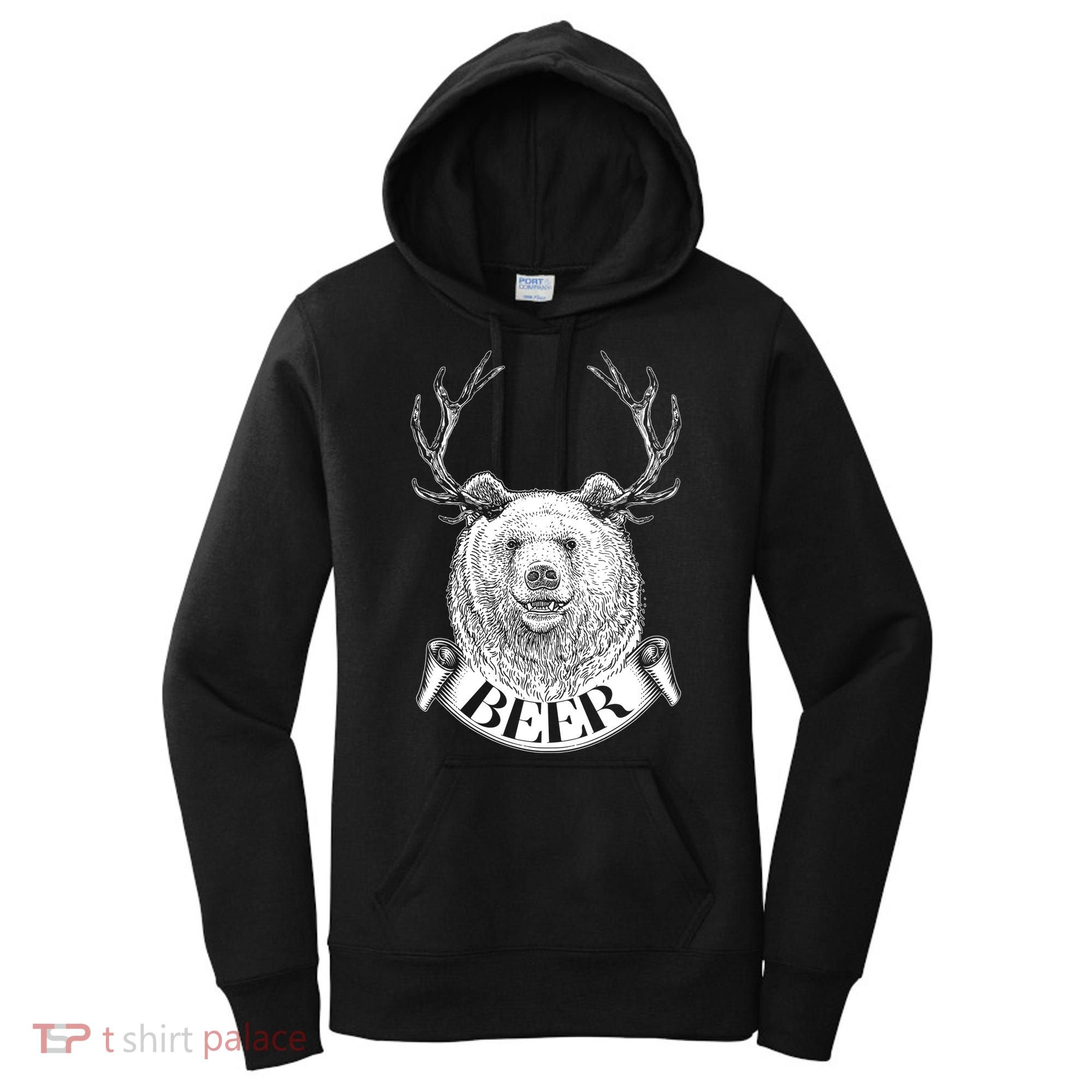Bear Plus Deer Equals BEER  Women's Hoodie