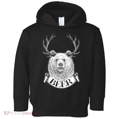 Bear Plus Deer Equals BEER  Toddler Hoodie