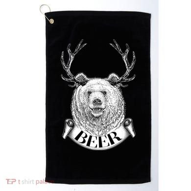 Bear Plus Deer Equals BEER  Golf Towel