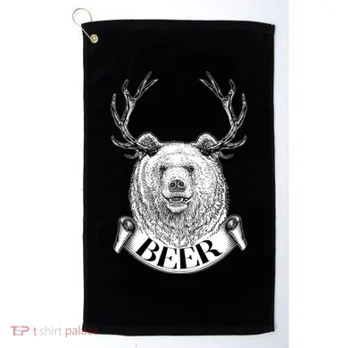 Bear Plus Deer Equals BEER  Golf Towel