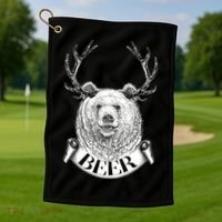 Bear Plus Deer Equals BEER  Golf Towel thumb 1