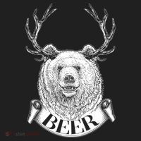 Bear Plus Deer Equals BEER  Golf Towel thumb 3