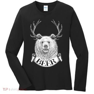 Bear Plus Deer Equals BEER  Women's Long Sleeve Shirt