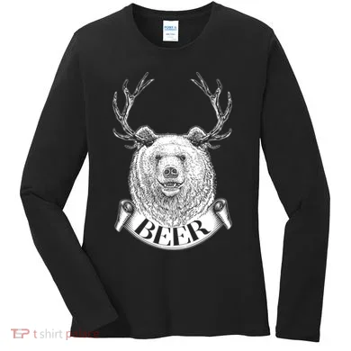 Bear Plus Deer Equals BEER  Women's Long Sleeve Shirt