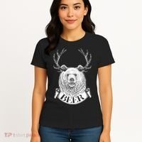 Bear Plus Deer Equals BEER  Women's T-Shirt thumb 4