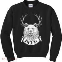 Bear Plus Deer Equals BEER  Kids Sweatshirt thumb 0