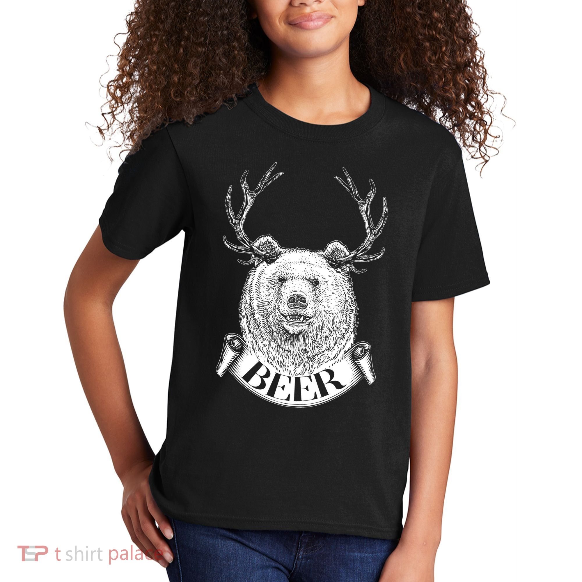 Bear Plus Deer Equals BEER  Kids T-Shirt