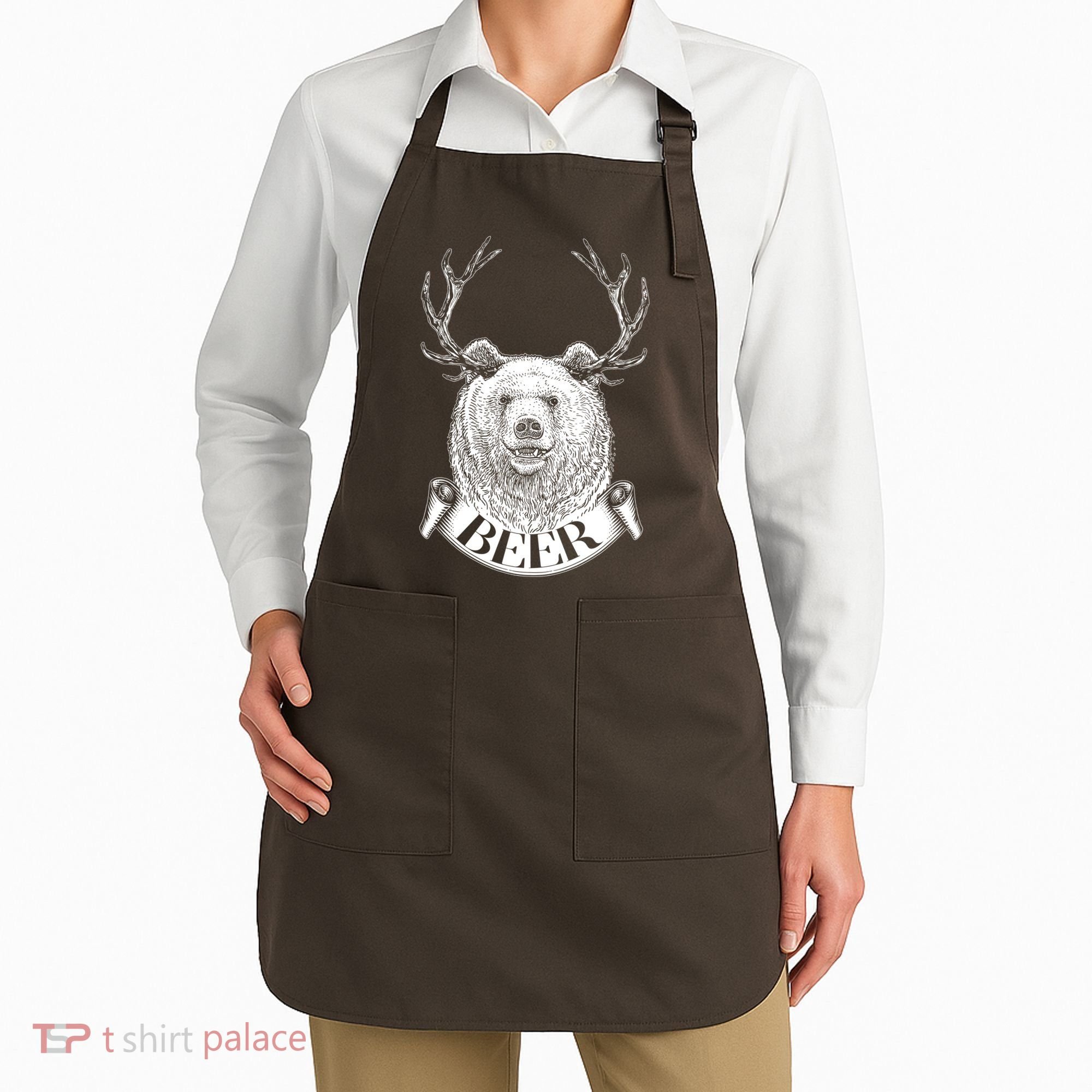 Bear Plus Deer Equals BEER  Apron
