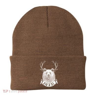 Bear Plus Deer Equals BEER  Beanie