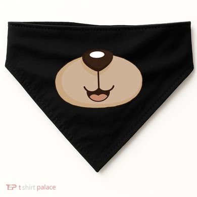 Bear Smiling Face USA-Made Doggie Bandana