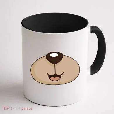 Bear Smiling Face Coffee Mug back
