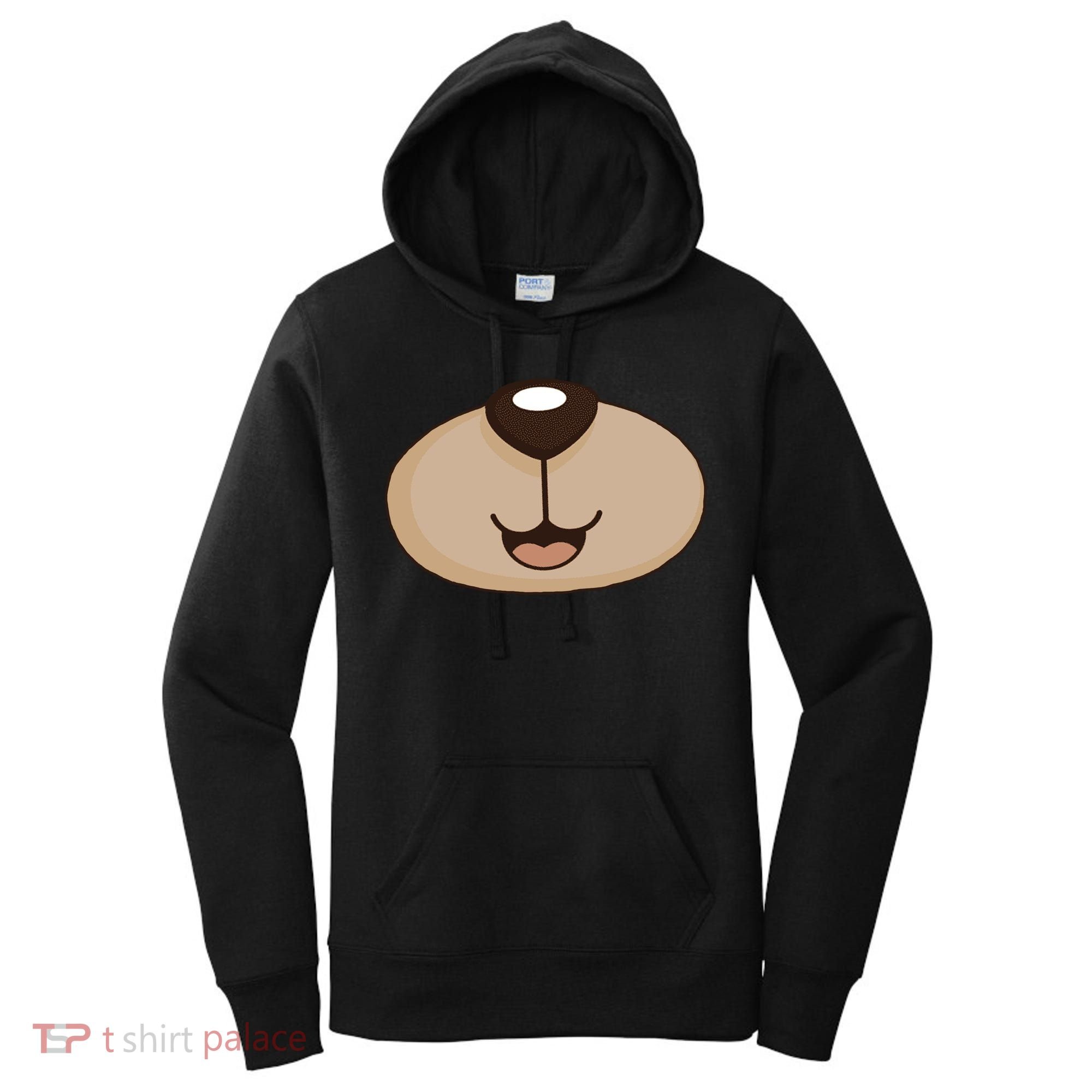 Bear Smiling Face Women's Hoodie