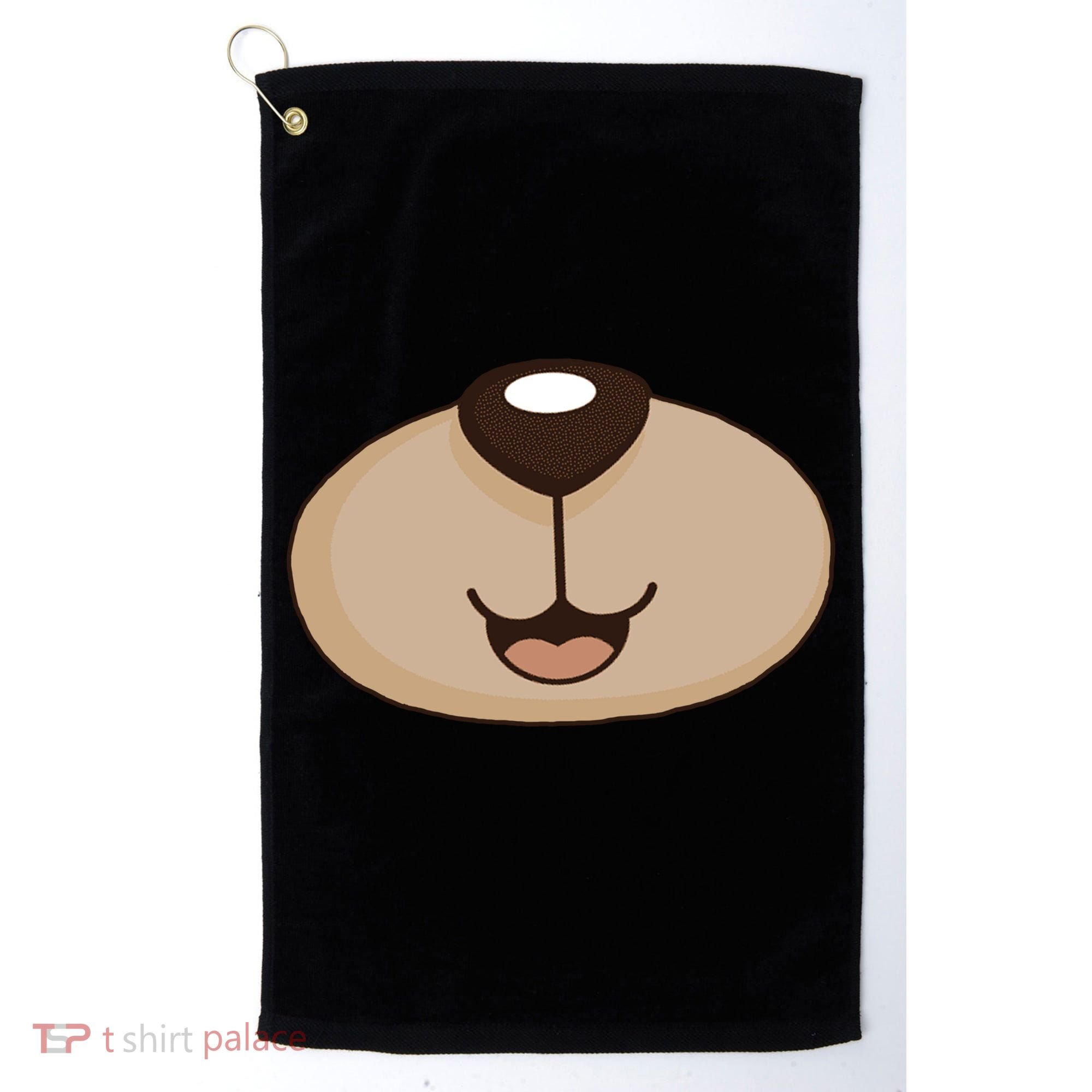 Bear Smiling Face Golf Towel
